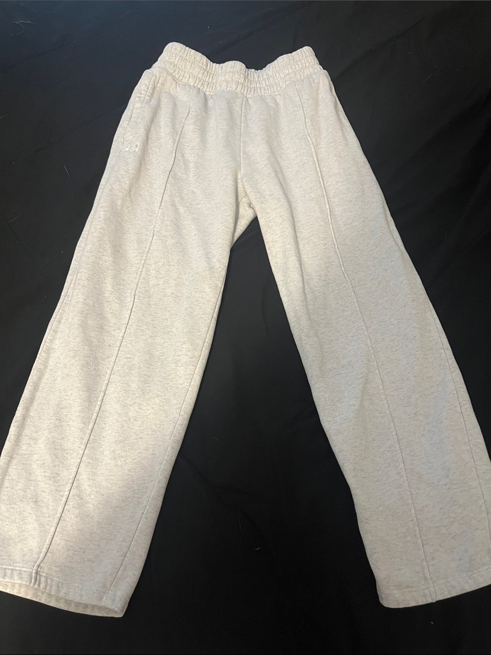 Under Armour Light Gray Track Pants - Wide Leg Joggers
